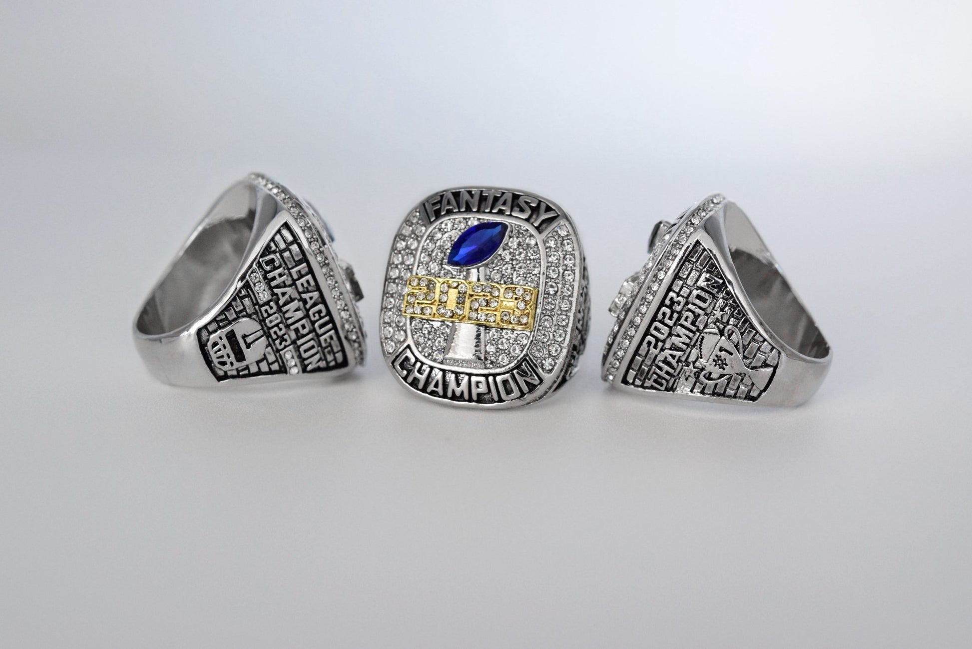 Fantasy 2023 League Champion (Elite Design) - FoxRings Exclusive - FFL Football Championship Ring - Fox - Rings