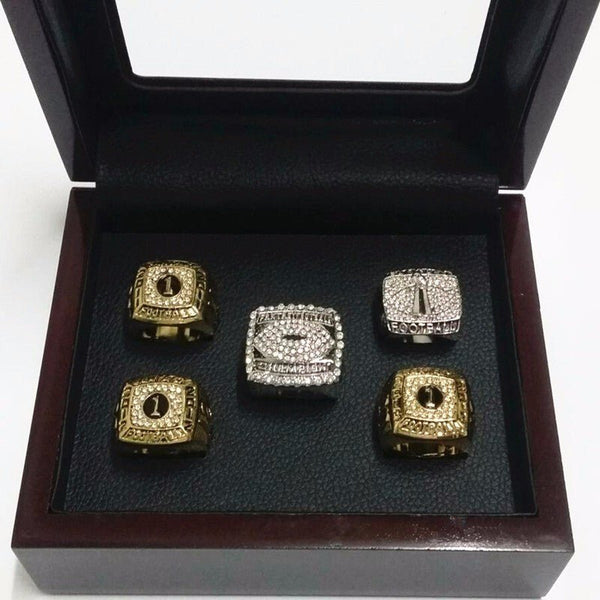 Fantasy Football League (2011 2012 2013 2014 2015) Championship Rings [5 Ring Set] - Fox - Rings