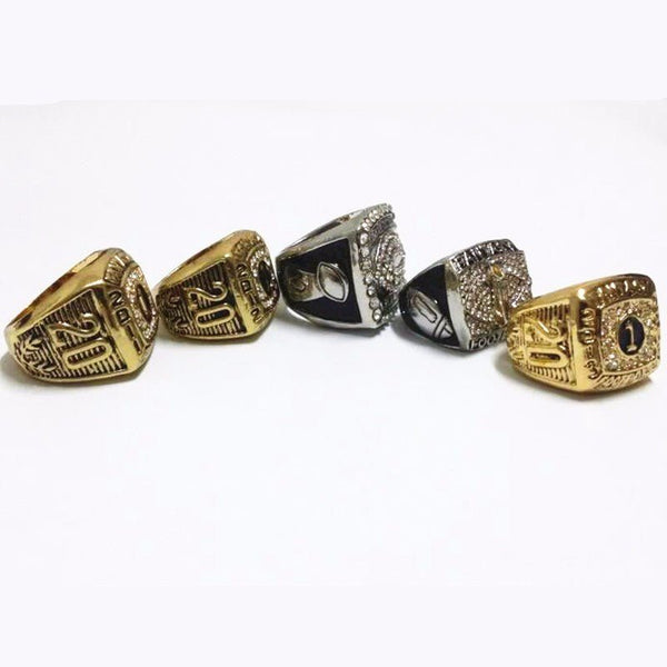 Fantasy Football League (2011 2012 2013 2014 2015) Championship Rings [5 Ring Set] - Fox - Rings
