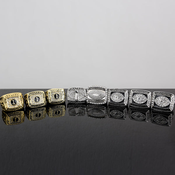 Fantasy Football League (2011/2012/2013/2014/2015/2016/2017/2018) - Championship Rings [8 Ring Set] - Fox - Rings