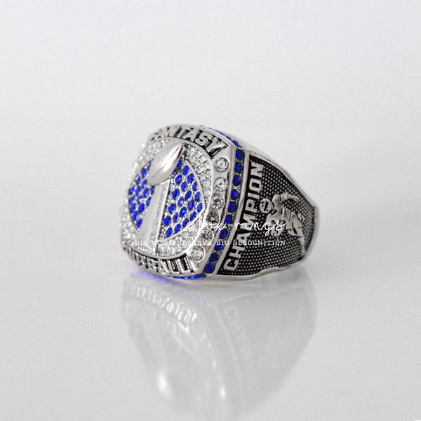 Fantasy Football League (2021) - Championship Ring (Blue Stone) - Fox - Rings