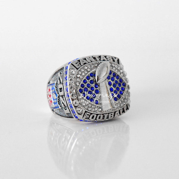 Fantasy Football League (2021) - Championship Ring (Blue Stone) - Fox - Rings