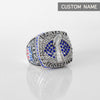 Fantasy Football League (2021) - CUSTOM NAME Championship Ring (Blue Stone) - Fox - Rings