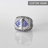Fantasy Football League (2021) - CUSTOM NAME Championship Ring (Blue Stone) - Fox - Rings
