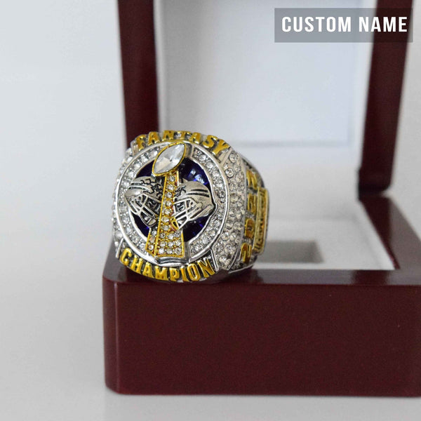 Fantasy Football League (2022) - CUSTOM NAME Championship Ring (Helmets Design) - Fox - Rings