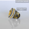 Fantasy Football League (2024) - CUSTOM NAME (2 Custom Sides) Championship Ring (Football Helmets Design) - Fox - Rings