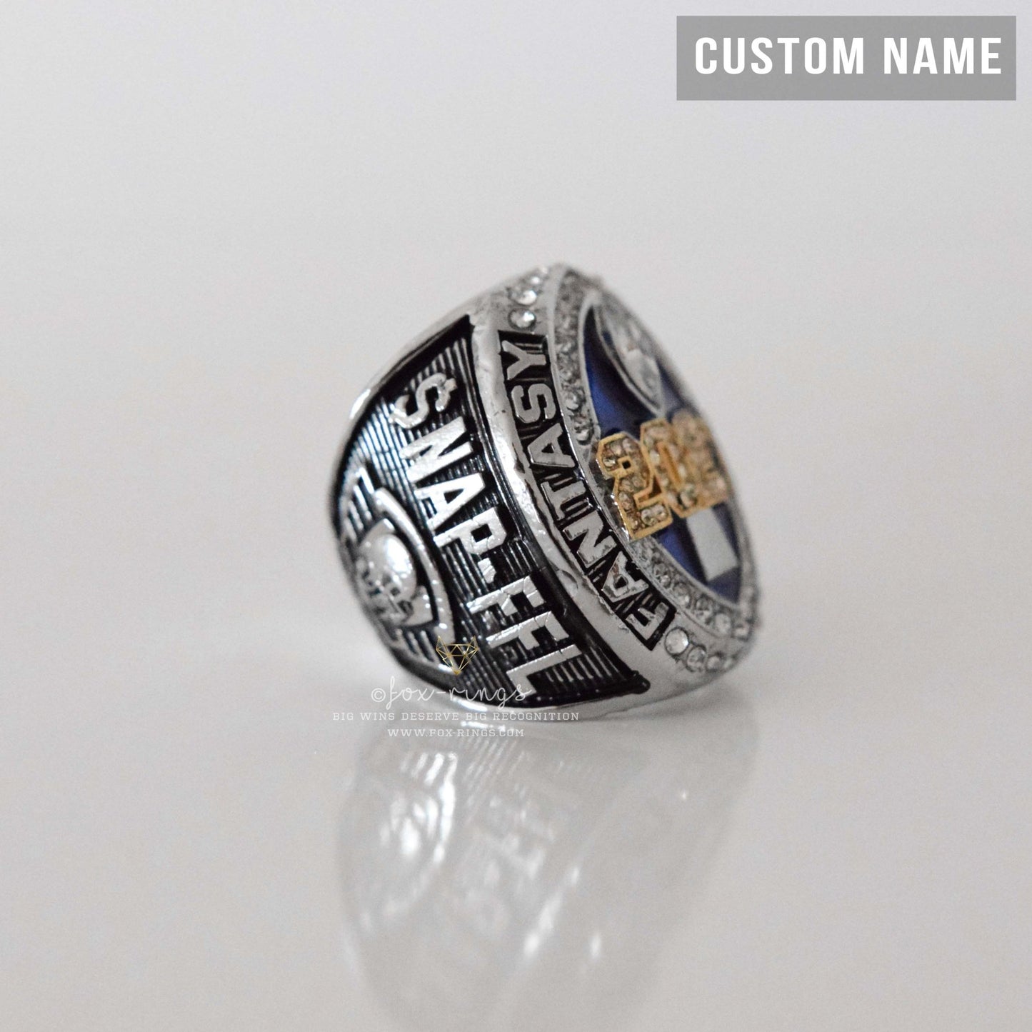 FFL FANTASY Football Champion 2021 - CUSTOM NAME Championship Ring (FoxRings Exclusive) - Fox - Rings
