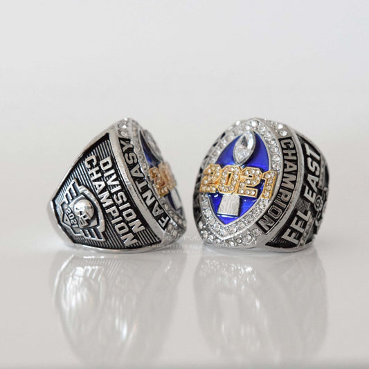 FFL FANTASY Football Champion 2021 (FoxRings Exclusive) CUSTOM NAME Championship Ring (2 Custom Sides) - Fox - Rings
