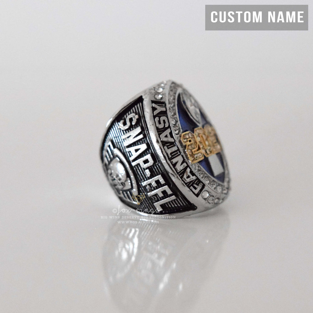 FFL FANTASY Football Champion 2022 - CUSTOM NAME Championship Ring (FoxRings Exclusive) - Fox - Rings