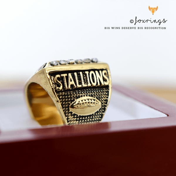 FFL - Fantasy Football League (2017) - CUSTOM NAME Championship Ring (Gold Plated) - Fox - Rings
