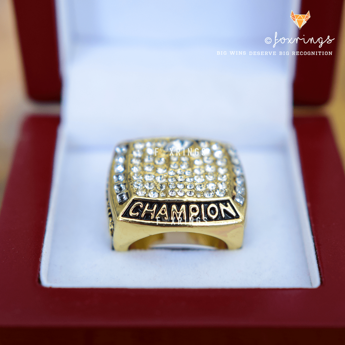 FFL - Fantasy Football League (2017) - CUSTOM NAME Championship Ring (Gold Plated) - Fox - Rings