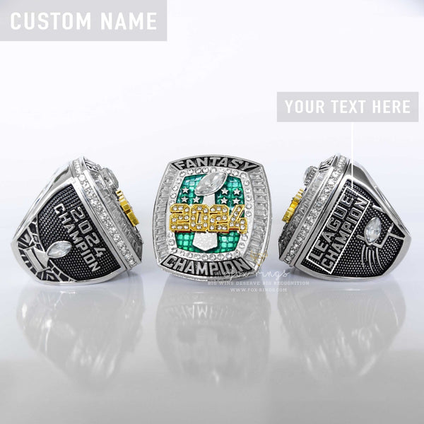 Flagship 2024 Fantasy League Champion CUSTOM NAME - FoxRings Exclusive - FFL Football Championship Ring - Fox - Rings
