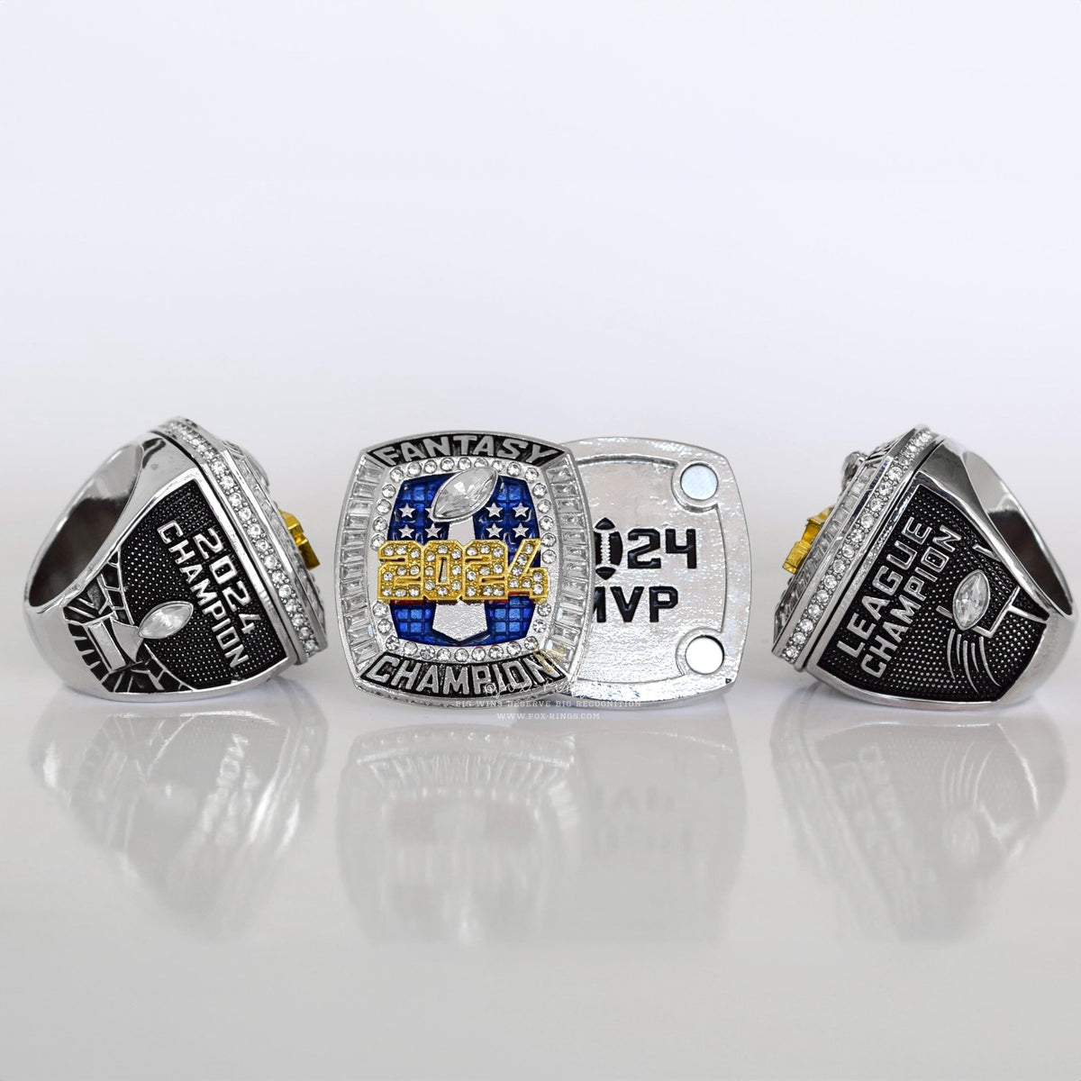 Flagship 2024 Fantasy League Champion - FoxRings Exclusive - FFL Football Championship Ring - Fox - Rings