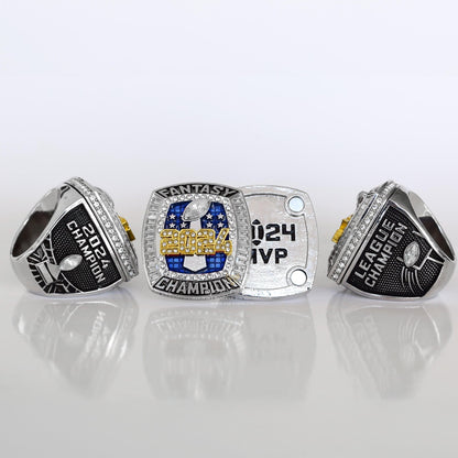 Flagship 2024 Fantasy League Champion - FoxRings Exclusive - FFL Football Championship Ring - Fox - Rings