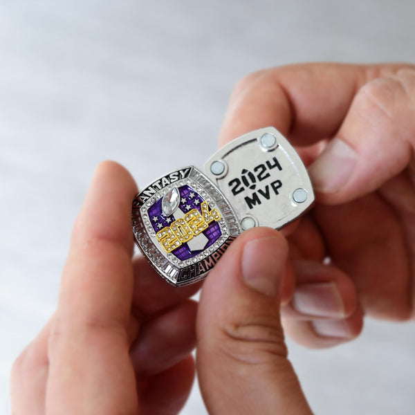 Flagship 2024 Fantasy League Champion - FoxRings Exclusive - FFL Football Championship Ring - Fox - Rings