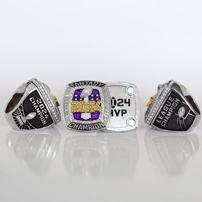 Flagship 2024 Fantasy League Champion - FoxRings Exclusive - FFL Football Championship Ring - Fox - Rings