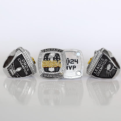 Flagship 2024 Fantasy League Champion - FoxRings Exclusive - FFL Football Championship Ring - Fox - Rings