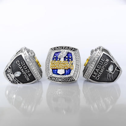 Flagship 2024 Fantasy League Champion - FoxRings Exclusive - FFL Football Championship Ring - Fox - Rings