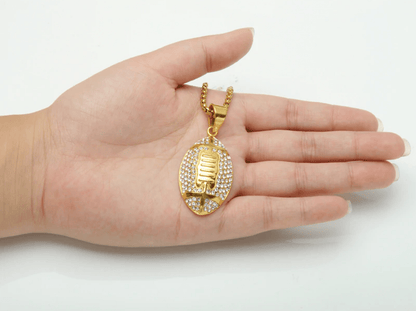 Golden Football - Cubic Zirconia (Stainless Steel) Necklace - Fox - Rings