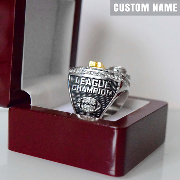 Fantasy 2026 GRIDIRON League Champion - CUSTOM NAME (2 Custom Sides)- FoxRings Exclusive - FFL Football Championship Ring