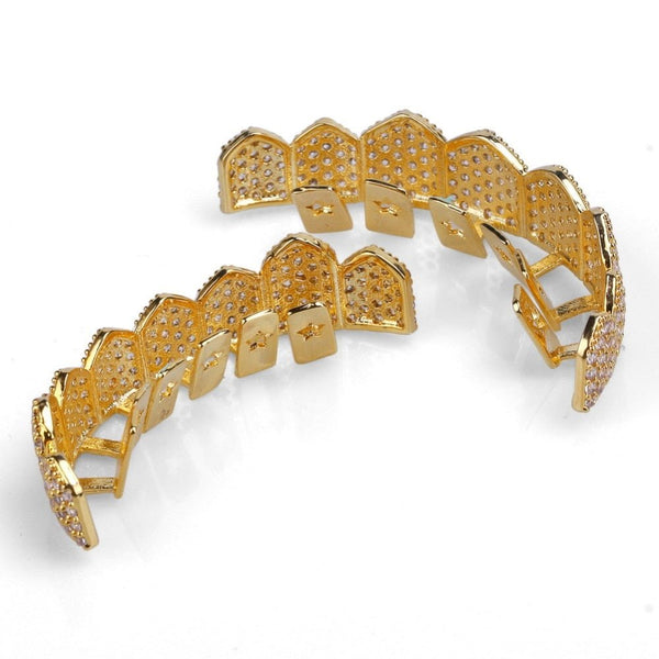 Iced Out Grillz (Custom Fit) Micro Pave Cubic Zirconia - Fox - Rings