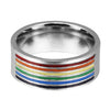 LGBTQ Pride Ring (Stainless Steel) Rainbow Ring - Fox - Rings