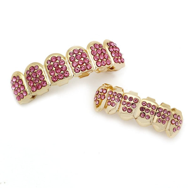 Mardi Gras Themed Grillz (Iced Out CZ Diamonds) - Fox - Rings