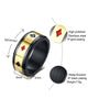 Matte Black (Stainless Steel) Poker Gambling Ring (With Suit Spinner) - Fox - Rings