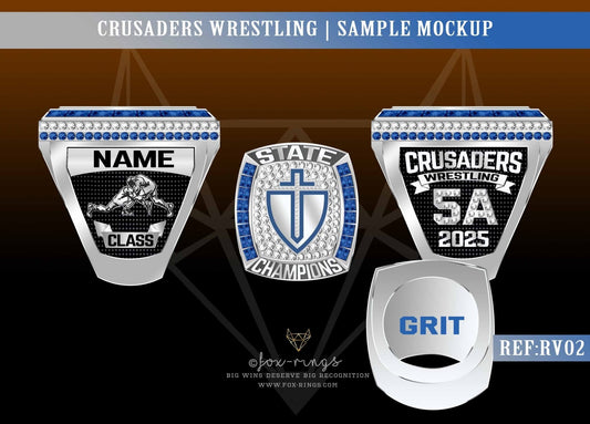 Mount Carmel CRUSADERS - 2025 Wrestling Ring - Fox - Rings