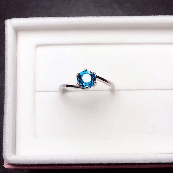 Perfect Blue Luminous Ring - 925 STERLING SILVER - Fox - Rings