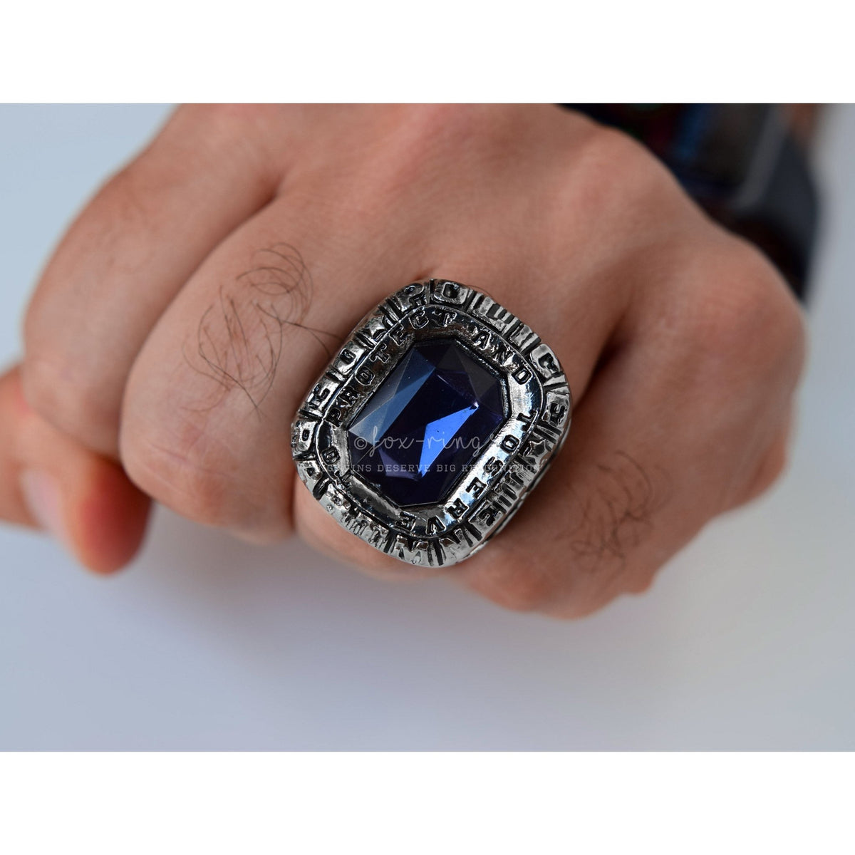 Police Department (CUSTOM NAME) Ring - To Protect and To Serve - Fox - Rings