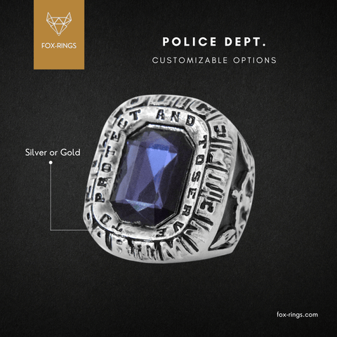 Police Department (CUSTOM NAME) Ring – Fox-Rings