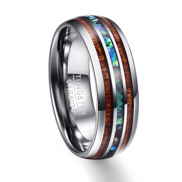 Polished Tungsten Carbide Men's (8MM Band) Wedding Ring - Fox - Rings