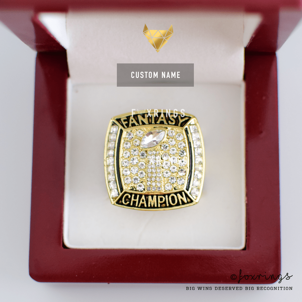 PREMIUM FFL - Fantasy Football League (2017) - CUSTOM NAME Championship Ring - Fox - Rings