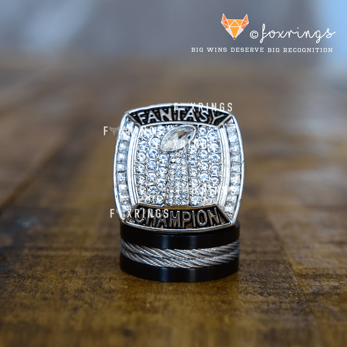 PREMIUM FFL - Fantasy Football League (2019) - CUSTOM NAME Championship Ring - Fox - Rings