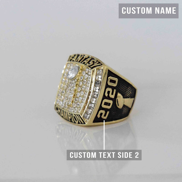 PREMIUM FFL - Fantasy Football League - CUSTOM NAME (2 Custom Sides) Championship Ring - Fox - Rings