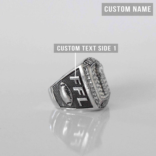 PREMIUM FFL - Fantasy Football League - CUSTOM NAME (2 Custom Sides) Championship Ring - Fox - Rings