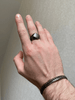 Rhombus Signet Silver Stainless Steel ring - Motorcycle Club Biker Ring - Fox - Rings