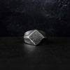 Rhombus Signet Silver Stainless Steel ring - Motorcycle Club Biker Ring - Fox - Rings
