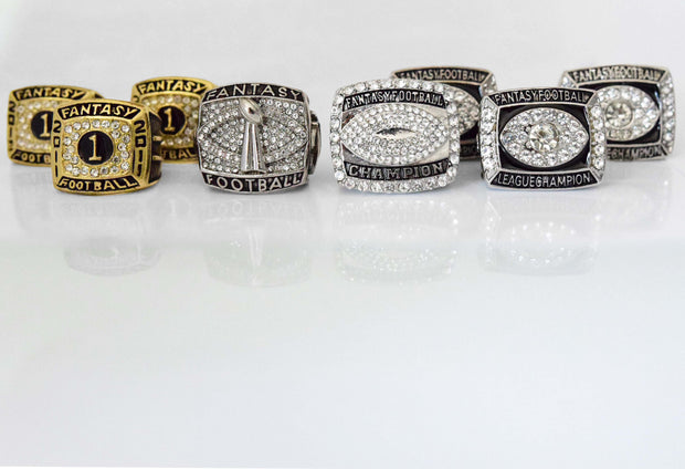Fantasy football championship ring sets