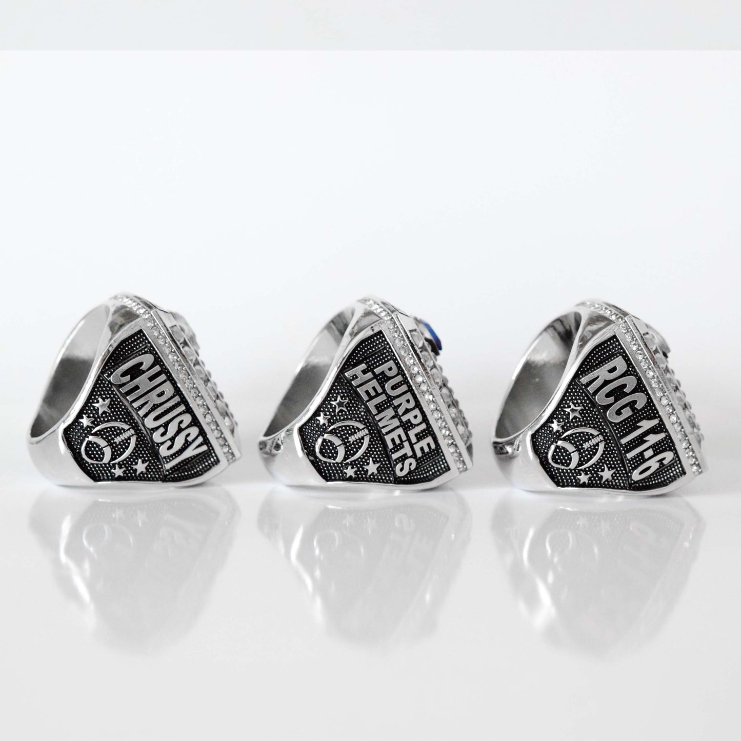 2 Time Fantasy League Champion CUSTOM NAME (2 Custom Sides) - FoxRings Exclusive - Back to Back FFL Football Championship Ring