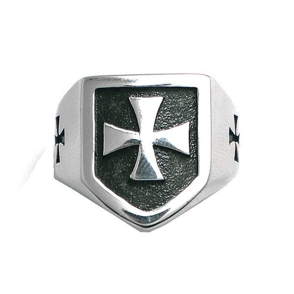 The Heaven Cross Silver Stainless Steel ring - Motorcycle Club The Heaven Cross Silver Stainless Steel ring - Motorcycle Club