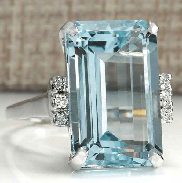 The Purity Ice Blue Aquamarine Ring - Fox - Rings