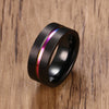 Titanium (Matte Black) 8MM Wedding Ring Band - Fox - Rings