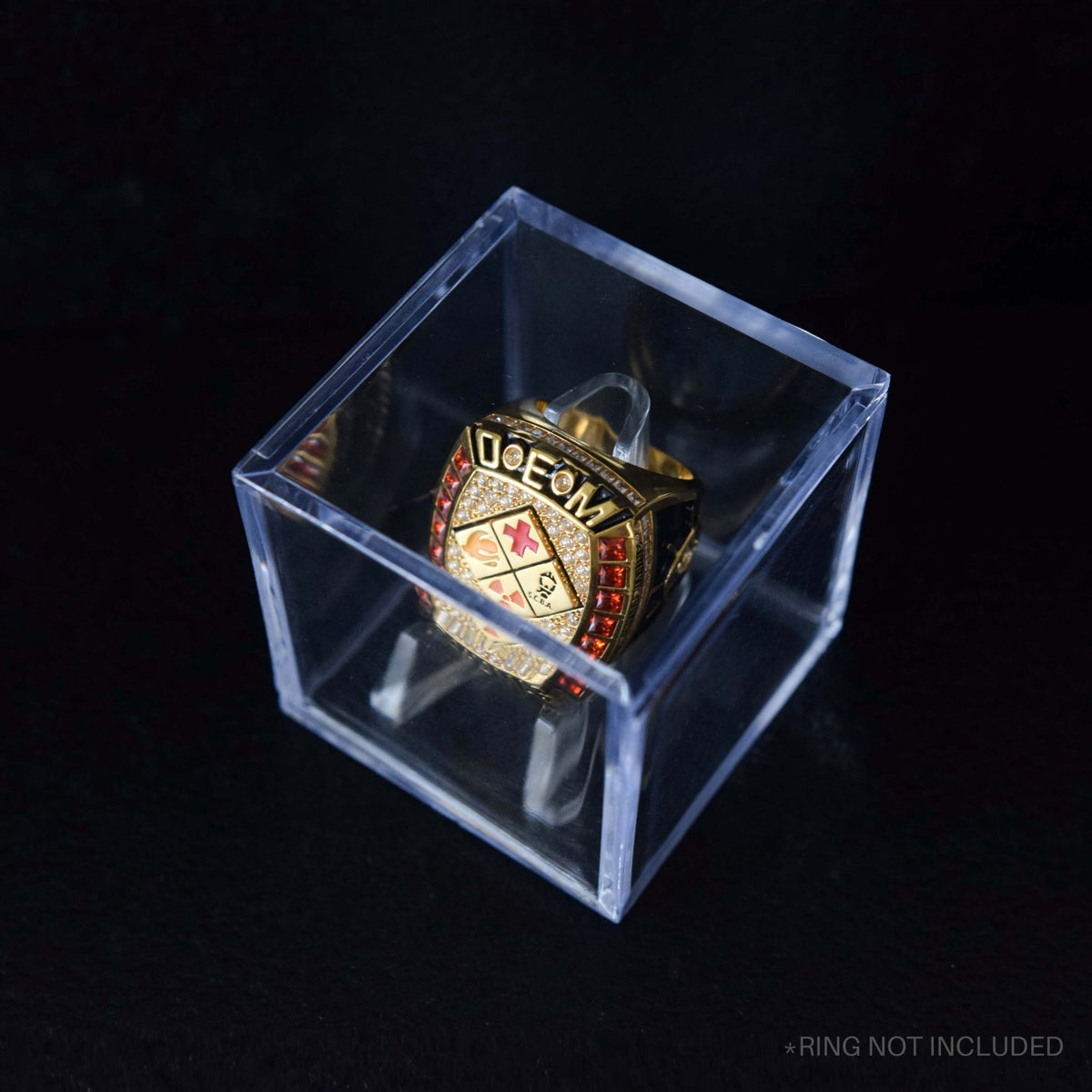 Transparent Championship Ring Box (Clear Acrylic Display) - Fox - Rings