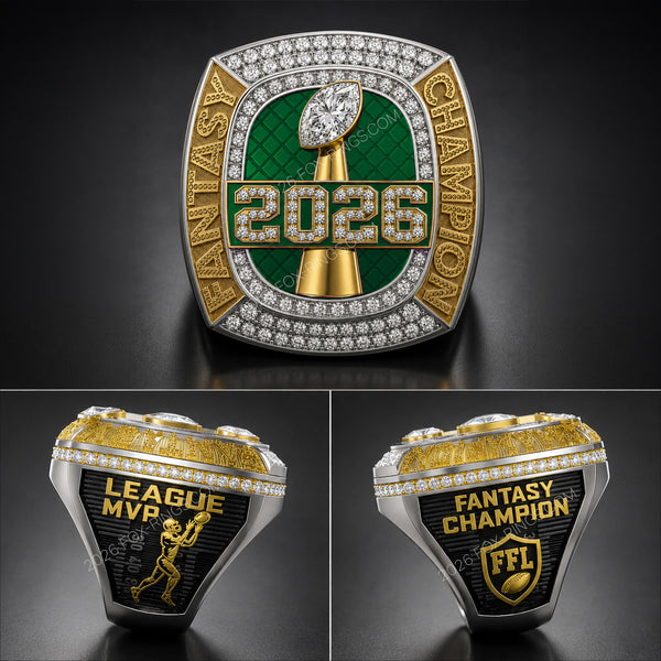 Ultimate Fantasy Championship Ring™ – Interchangeable Year Edition - FoxRings Exclusive - FFL Football Championship Ring