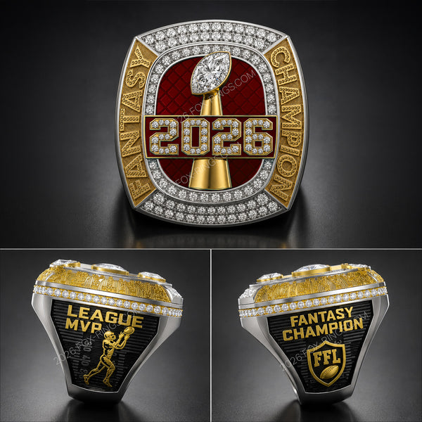 Ultimate Fantasy Championship Ring™ – Interchangeable Year Edition - FoxRings Exclusive - FFL Football Championship Ring