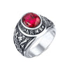 US Navy - Air Force - Army Academy (Stainless Steel) Military Officer's Ring - Fox - Rings