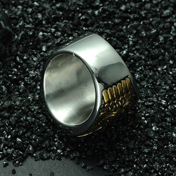 US Navy - Stainless Steel (Titanium) United States Naval Anchor Ring - Fox - Rings