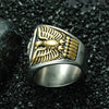 US Navy - Stainless Steel (Titanium) United States Naval Anchor Ring - Fox - Rings